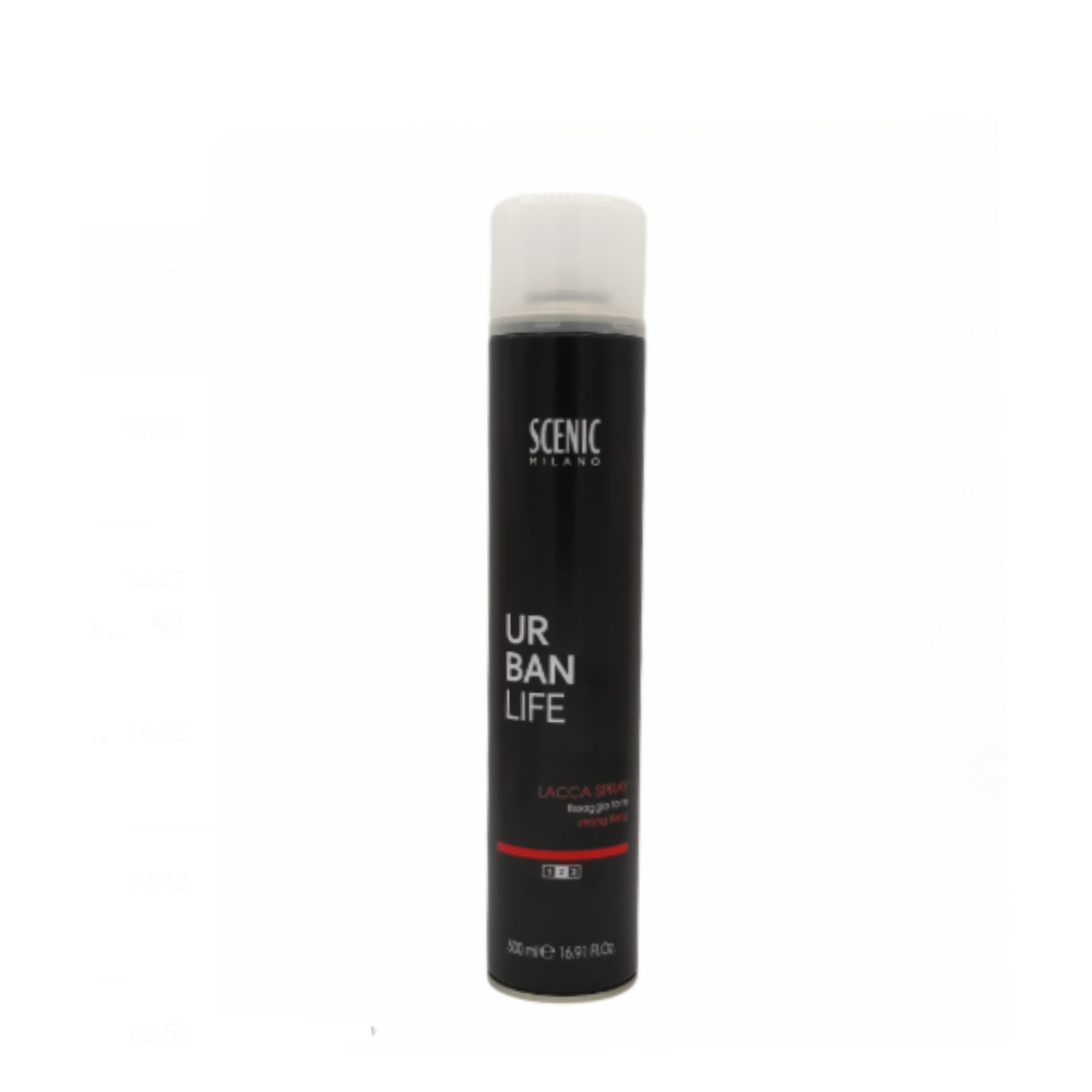 SCENIC URBAN LIFE BLACK LACCA HAIR SPRAY STRONG 500ML