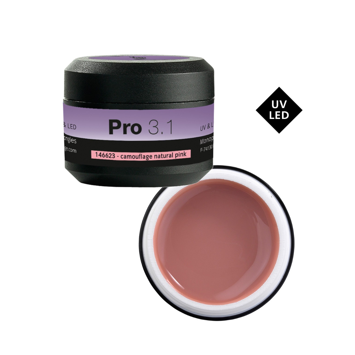 PEGGY SAGE 146623 PRO 3.1 GEL MONOFASE UV/LED 15GR MIMETICO NATURALE PINK