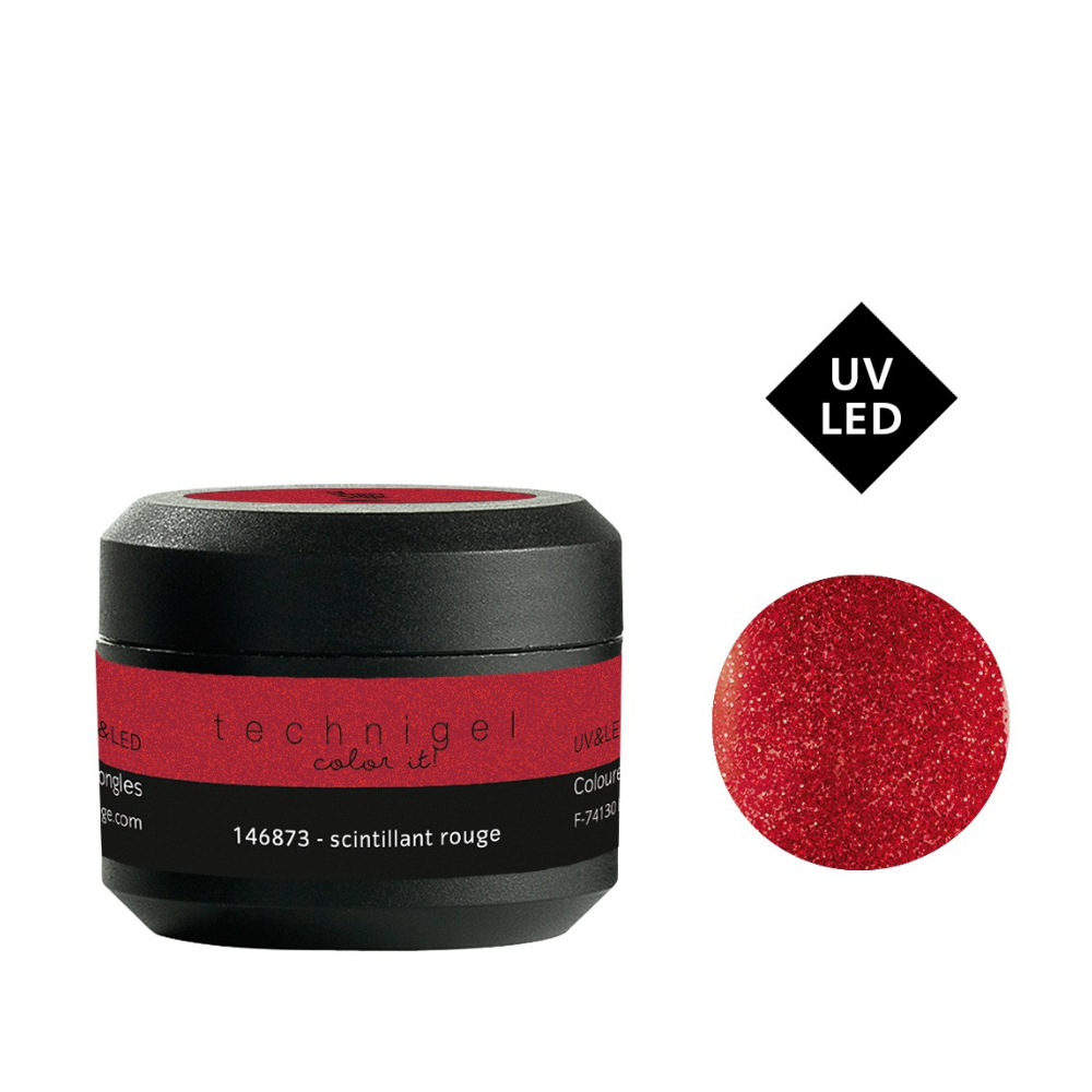 PEGGY SAGE 146873 GEL UV/LED COLORATO PER UNGHIE SCINTILLANT ROUGE 5GR