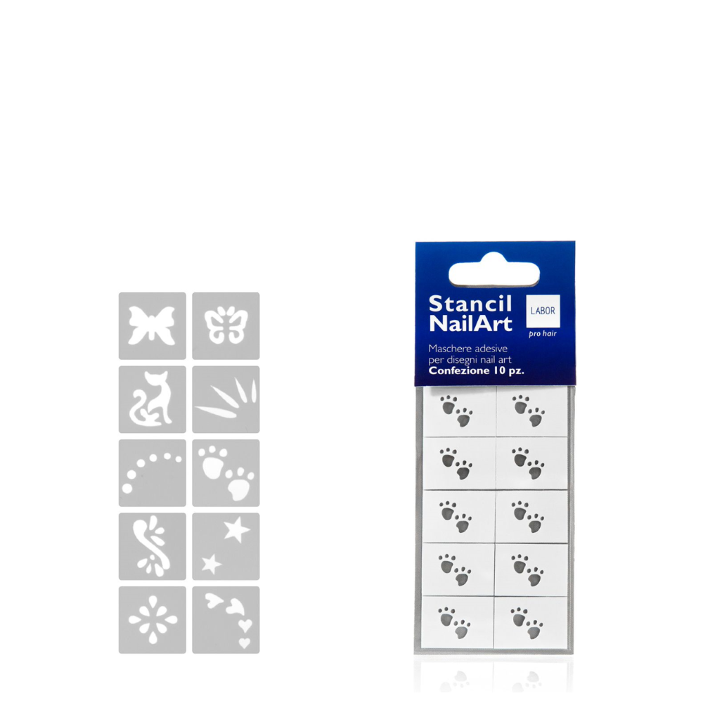 LABOR KIT STENCIL NAIL ART 50 CARTELLE H350