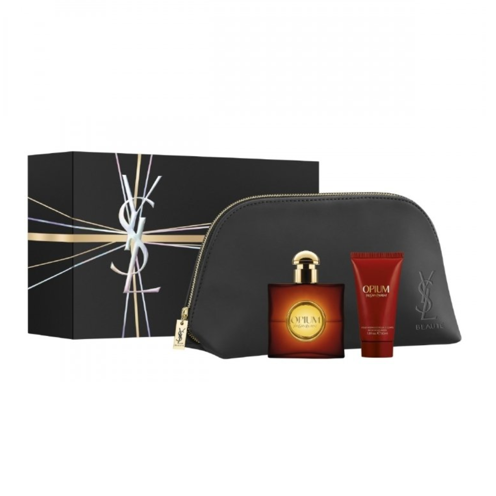 YSL OPIUM CONF.EDT 50ML+LATTE CORPO 50ML+POCHETTE