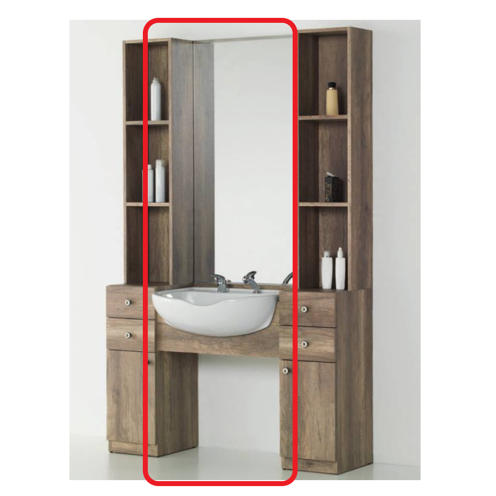 BONVINI MOBILE DI SERVIZIO CENTRALE PHILIPPE 3 CON SPECCHIO E LAVELLO