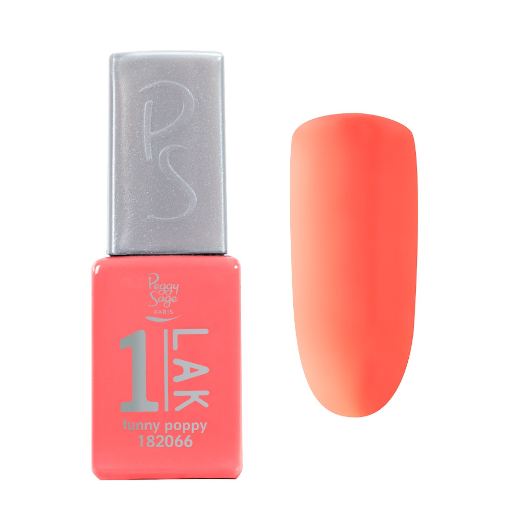 PEGGY SAGE 182066 ONE-LAK 1-STEP GEL POLISH FUNNY POPPY 5ML