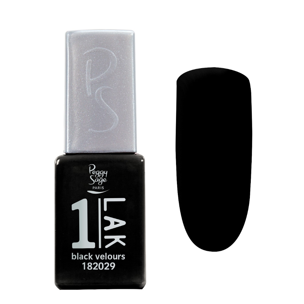 PEGGY SAGE 182029 ONE-LAK 1-STEP GEL POLISH BLACK VELOURS 5ML