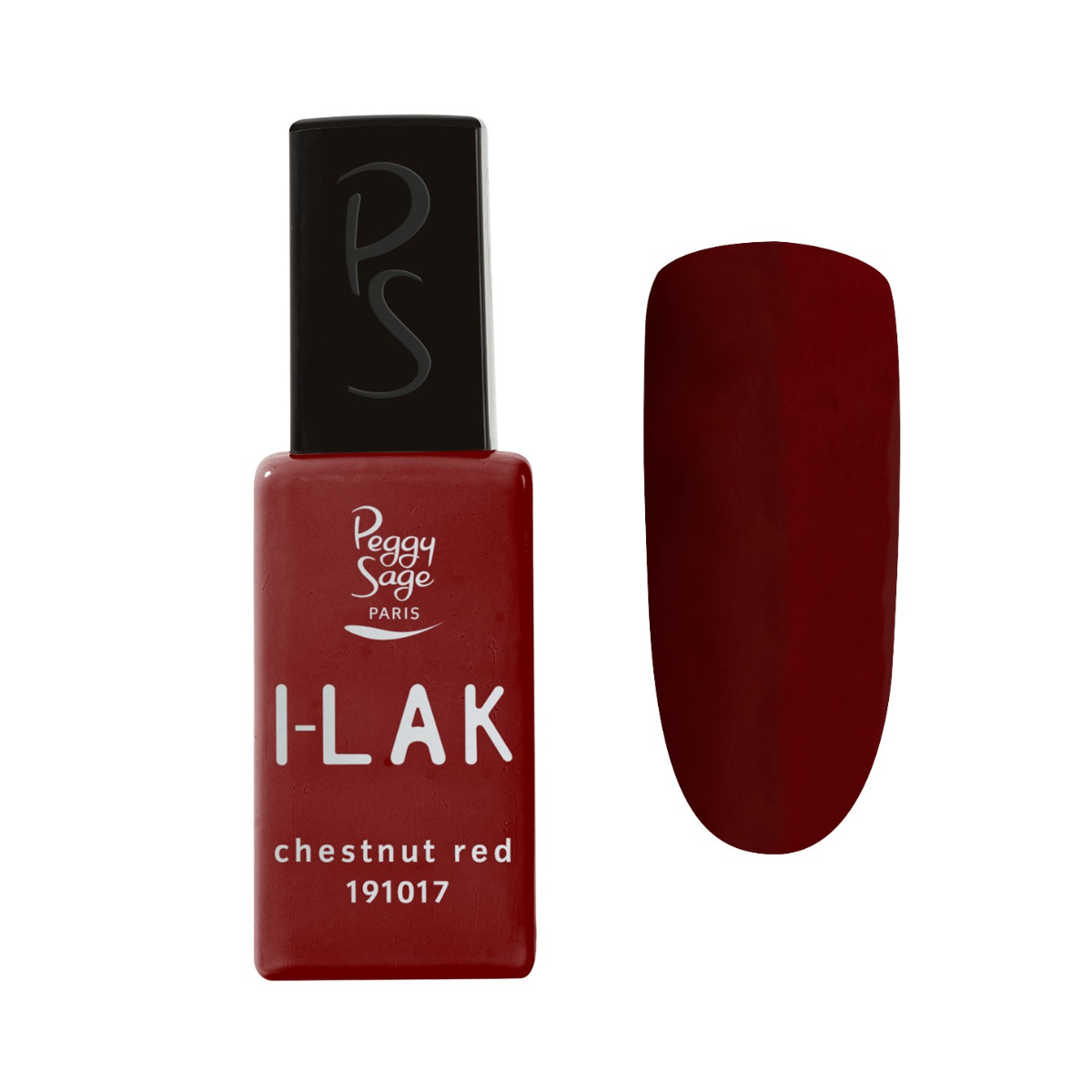 PEGGY SAGE 191017 I-LAK SOAK OFF GEL POLISH CHESTNUT RED 11ML