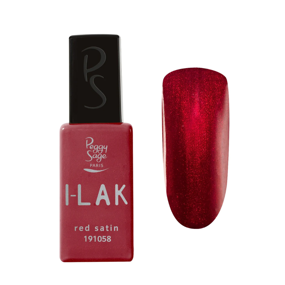 PEGGY SAGE 191058 I-LAK SOAK OFF GEL POLISH RED SATIN 11ML