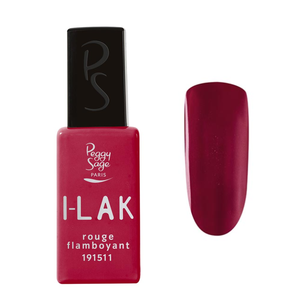 PEGGY SAGE 191511 I-LAK SOAK OFF GEL POLISH ROUGE FLAMBOYANT 11ML