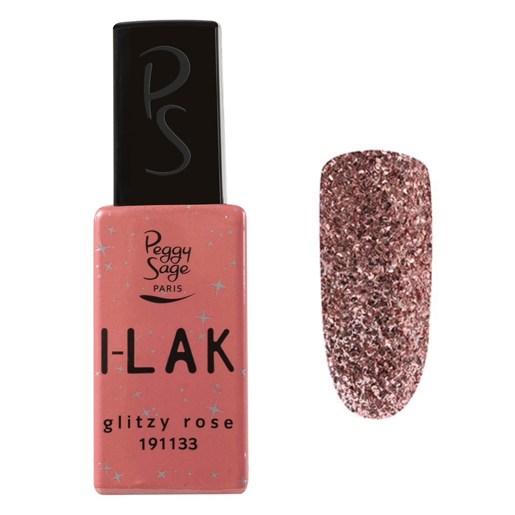 PEGGY SAGE 191133 I-LAK SOAK OFF GEL POLISH GLITZY ROSE 11ML