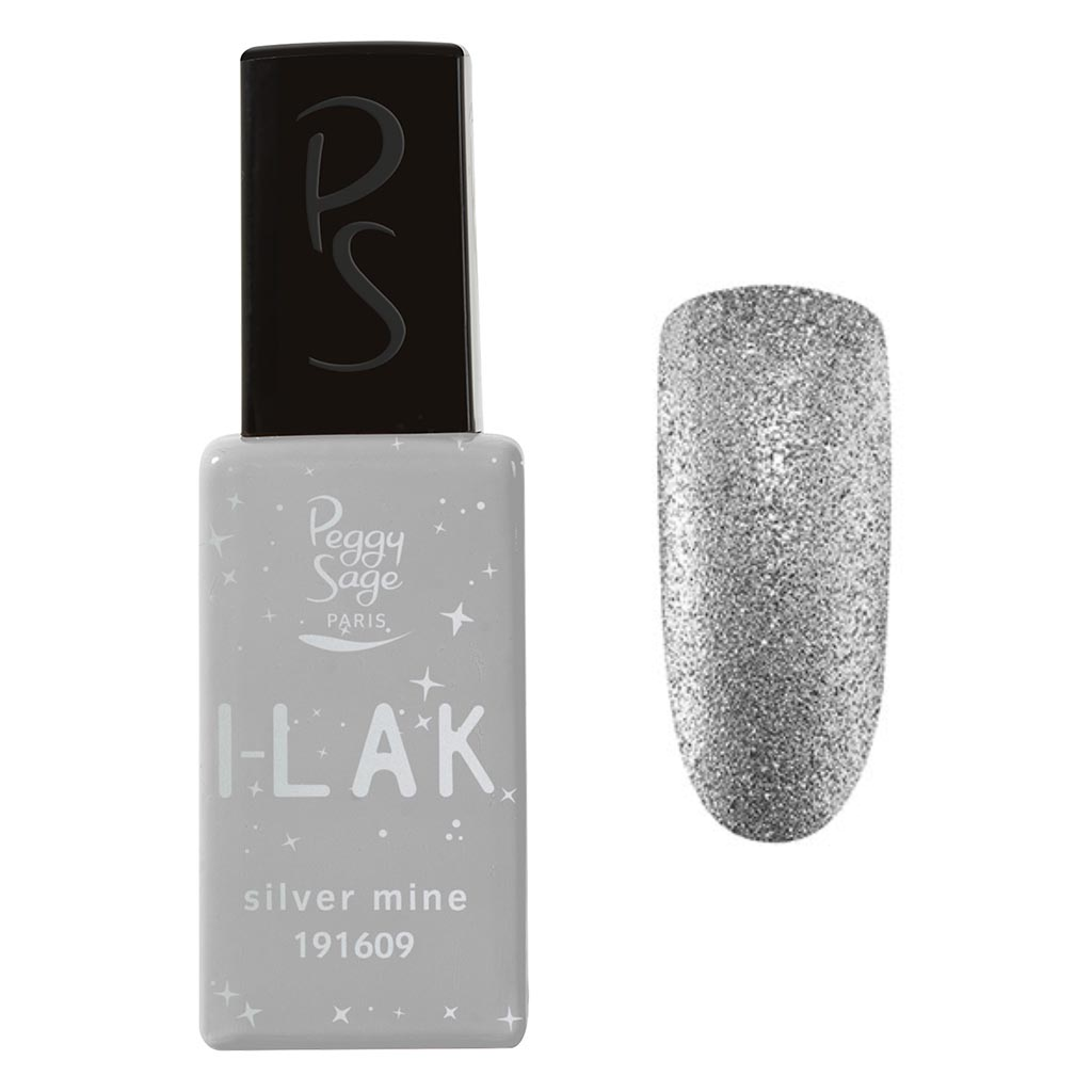 PEGGY SAGE 191609 I-LAK SOAK OFF GEL POLISH SILVER MINE 11ML