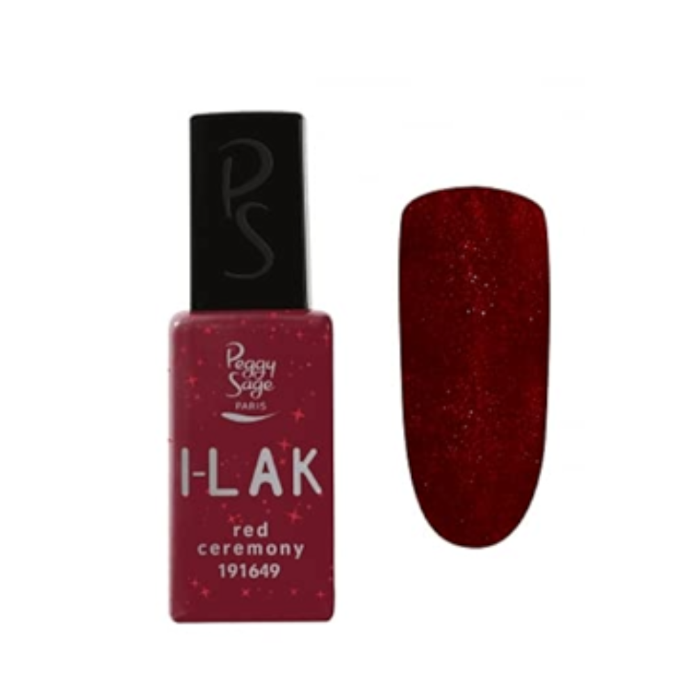 PEGGY SAGE 191649 I-LAK SOAK OFF GEL POLISH RED CEREMONY 11ML