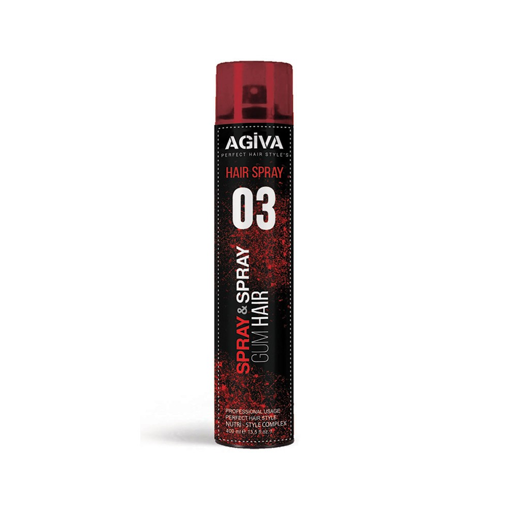 AGIVA 2988 HAIR SPRAY STYLING GUM 03 ULTIMATE HOLD RED 400ML 2428