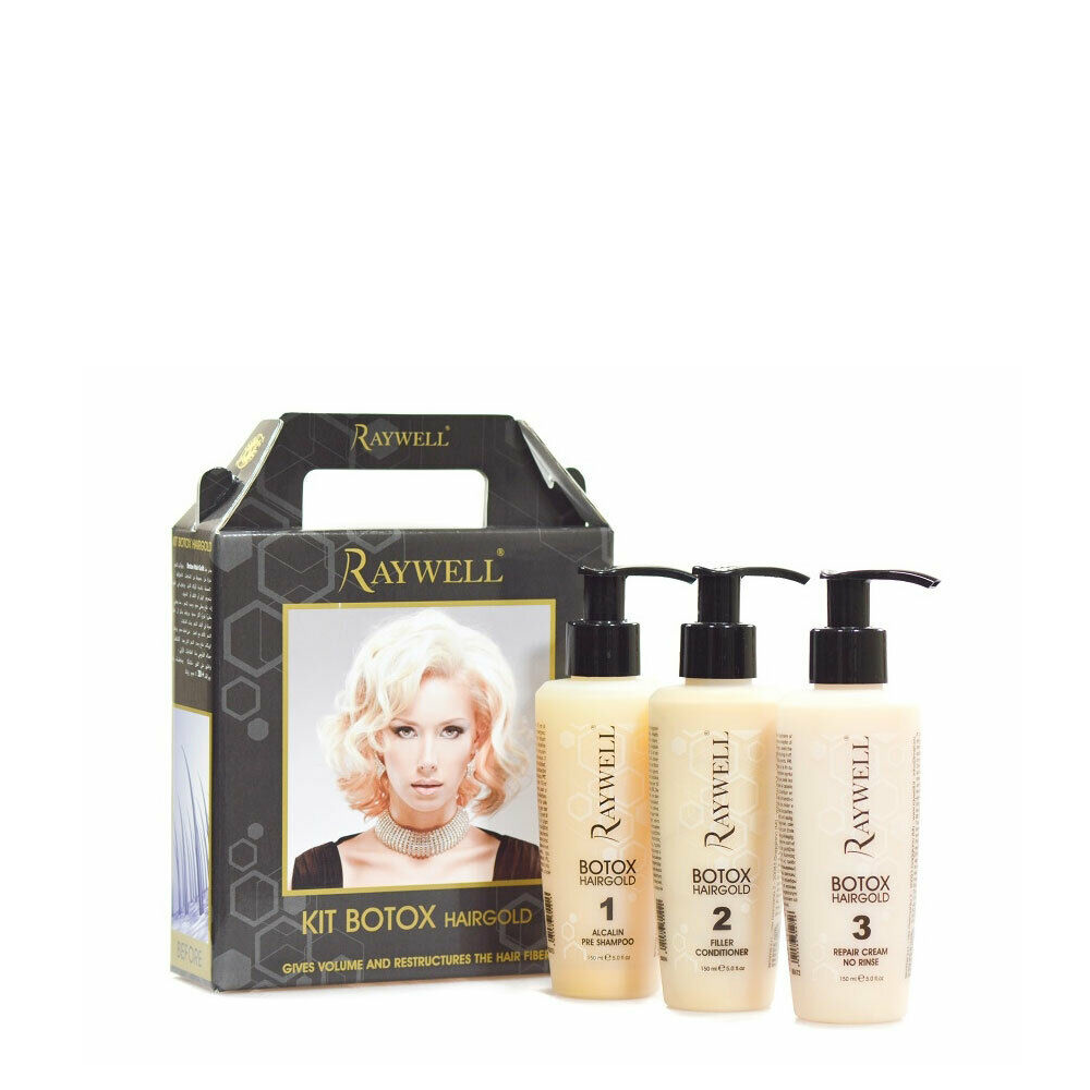 RAYWELL BOTOX HAIRGOLD KIT 3 X 150ML RR475