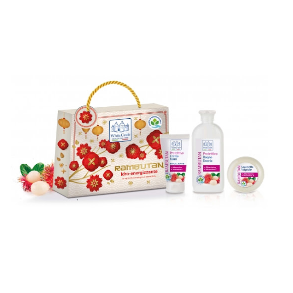 WHITE CASTLE RAMBUTAN IDRO CONF. CREMA MANI 75ML+BAGNO DOCCIA 250ML+SAPONETTA 01036