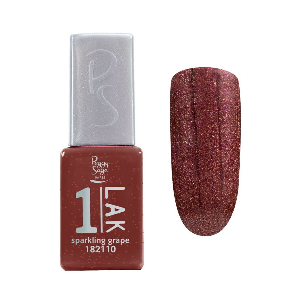 PEGGY SAGE 182110 ONE-LAK 1-STEP GEL POLISH SPRAKLING GRAPE 5ML