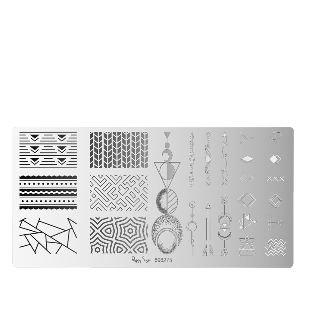 PEGGY SAGE 898275 TAVOLA DI STAMPING NAIL ART GEOMETRIC