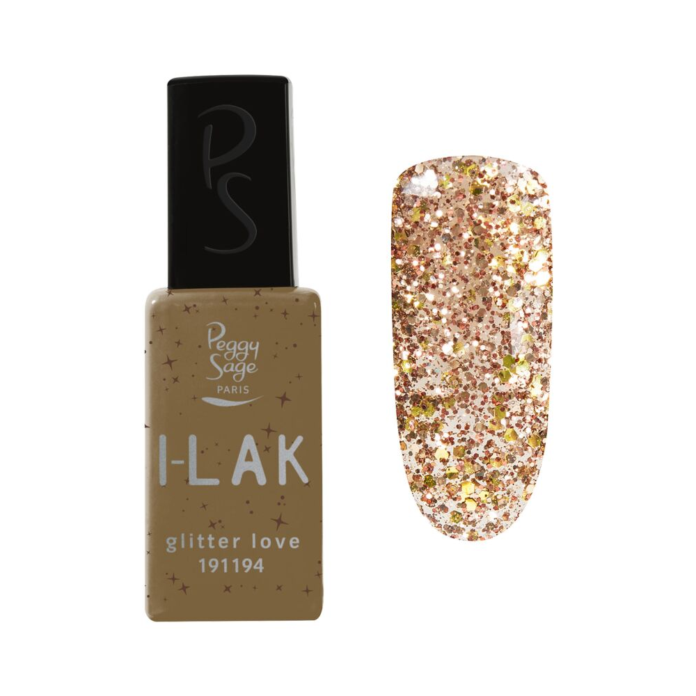 PEGGY SAGE 191194 I-LAK SOAK OFF GEL POLISH GLITTER LOVE 11ML