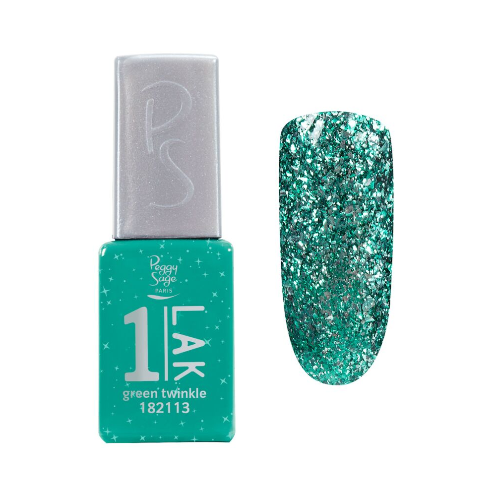 PEGGY SAGE 182113 ONE-LAK 1-STEP GEL POLISH GREEN TWINKLE 5ML