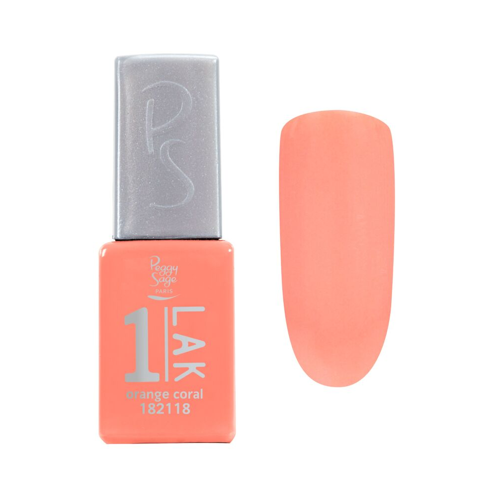 PEGGY SAGE 182118 ONE-LAK 1-STEP GEL POLISH ORANGE CORAL 5ML