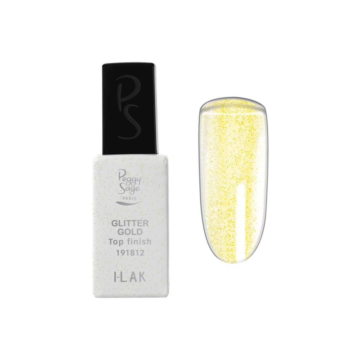 PEGGY SAGE 191812 TOP COAT GLITTER GOLD 11ML