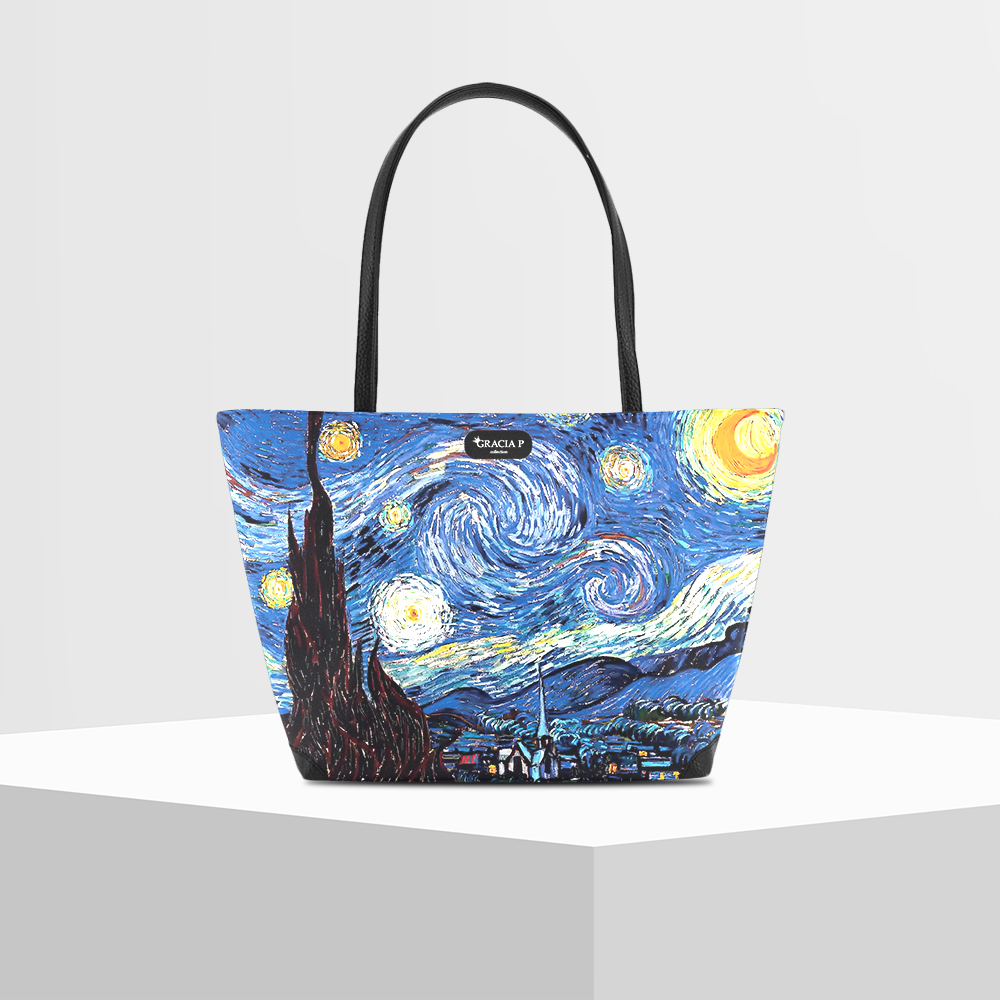 GRACIA P COLLECTION BORSA SHOPPER VASO NOTTE STELLATA DI VAN GOGH