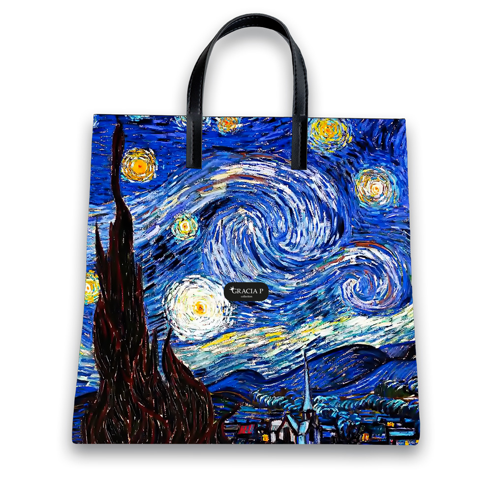 GRACIA P COLLECTION BORSA SHOPPER NOTTE STELLATA DI VAN GOGH 097