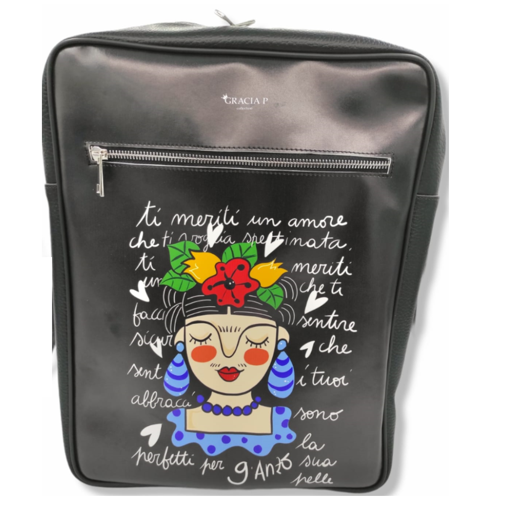 GRACIA P COLLECTION ZAINO TRAVEL FRIDA FUMETTO