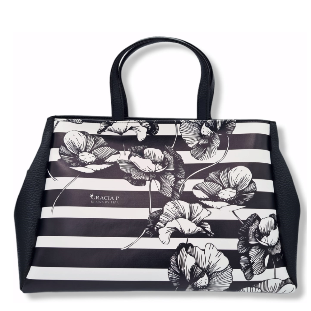 GRACIA P COLLECTION BORSA CUKKI LIZA FLOWER STRIPES