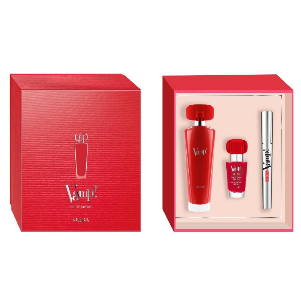-PUPA VAMP RED CONF. EDP 50ML + SMALTO + MASCARA