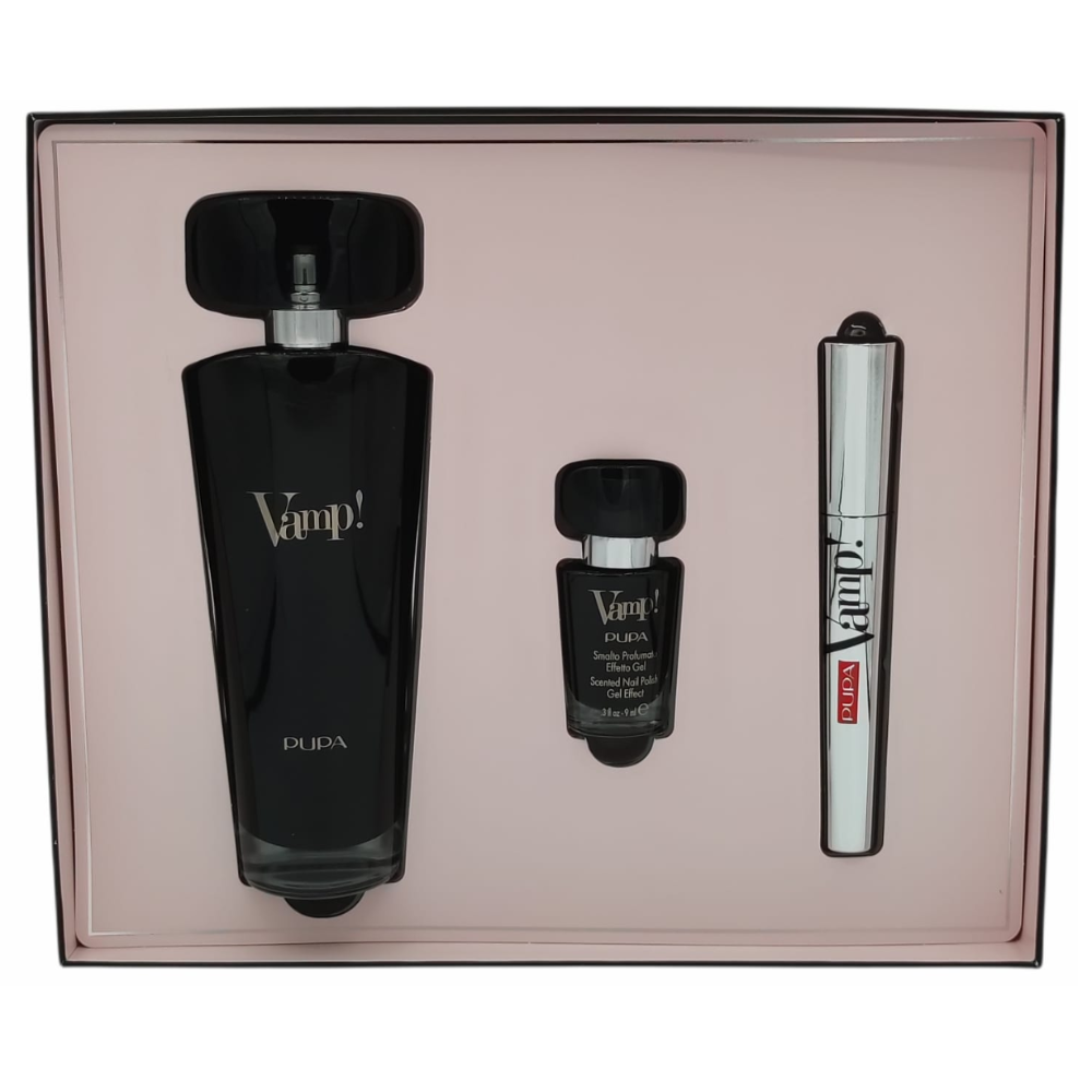 -PUPA VAMP BLACK CONF. EDP 100ML + SMALTO + MASCARA