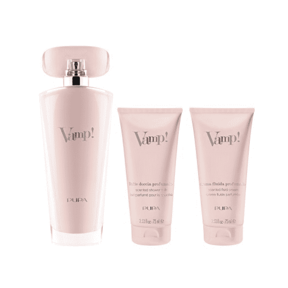 -PUPA VAMP PINK CONF. EDP 100ML + LATTE DOCCIA 75ML + CREMA CORPO 75ML