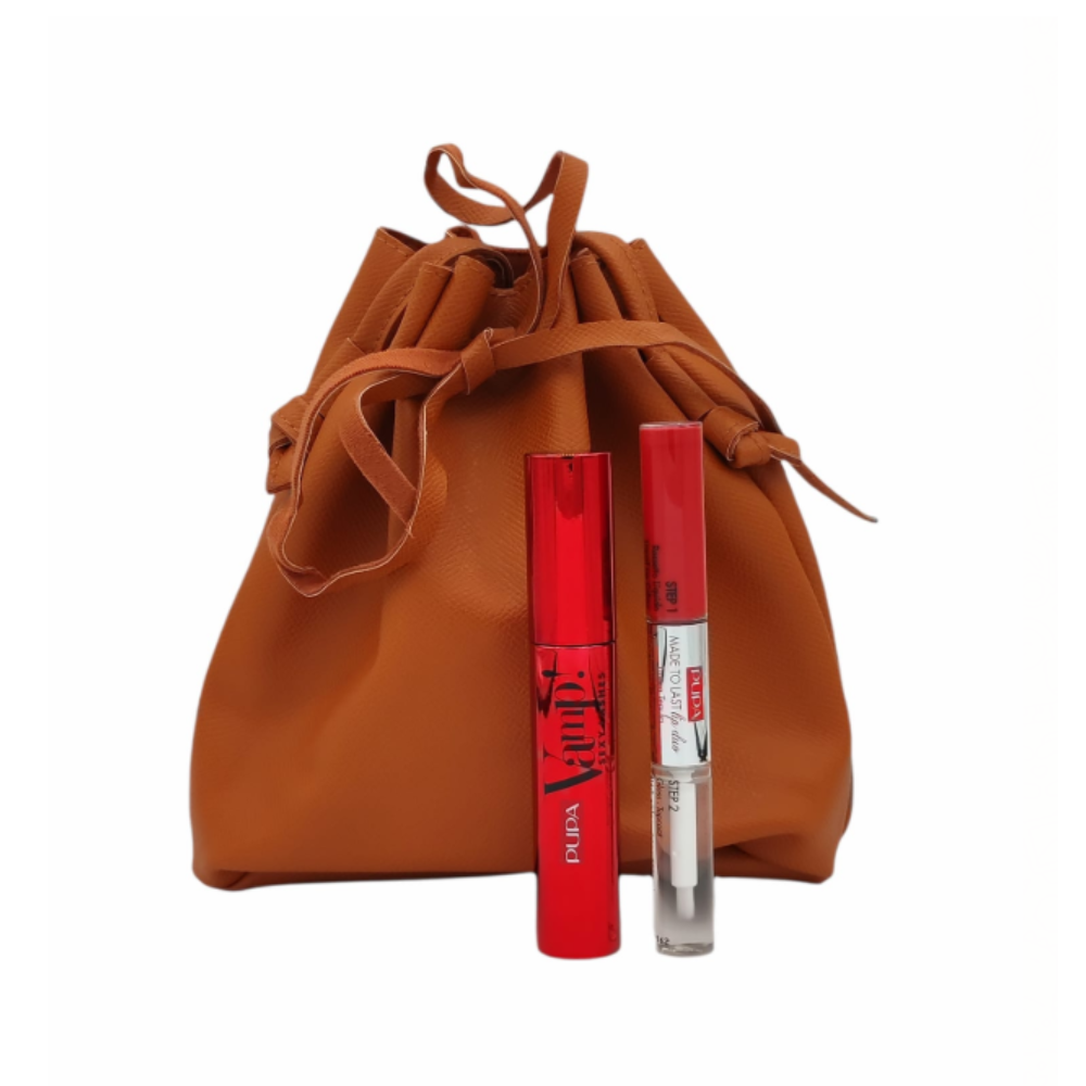 -PUPA CONF. BAG+MASCARA VAMP SEXY LASHES+MADE TO LAST LIP DUO 2PZ