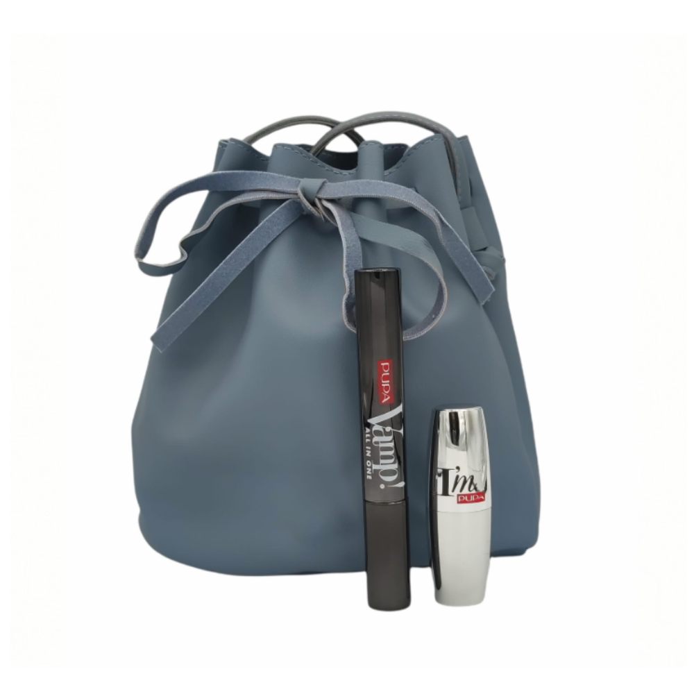 -PUPA CONF. BAG+MASCARA VAMP ALL IN ONE+I'M PUPA ROSSETTO PURO