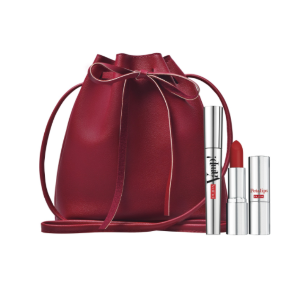 -PUPA CONF. BAG+MASCARA VAMP+PETALIPS ROSSETTO MATT