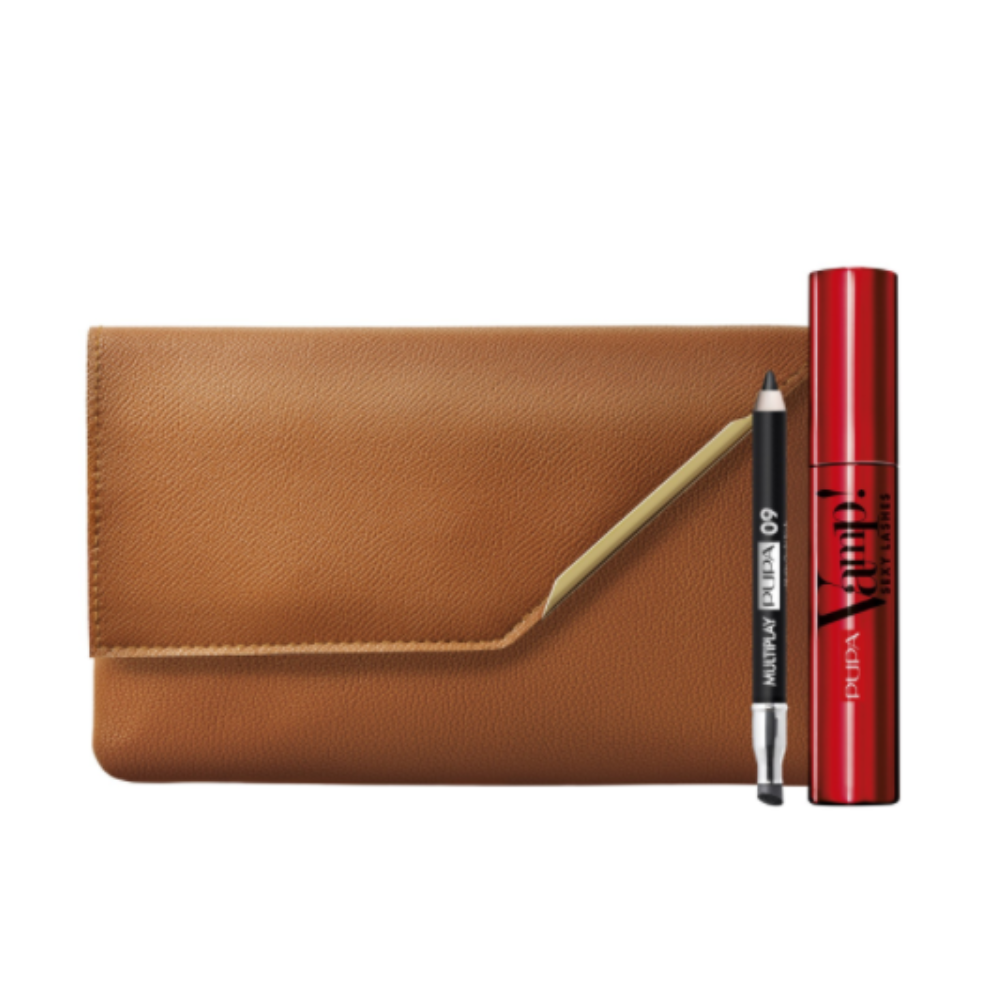 -PUPA CONF. POCHETTE+MASCARA VAMP SEXY LASHES+MATITA OCCHI TRIPLO USO