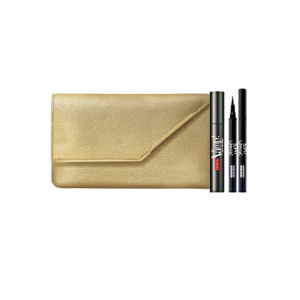 -PUPA CONF. POCHETTE+MASCARA VAMP ALL IN ONE+EYELINER ULTRA SLIM