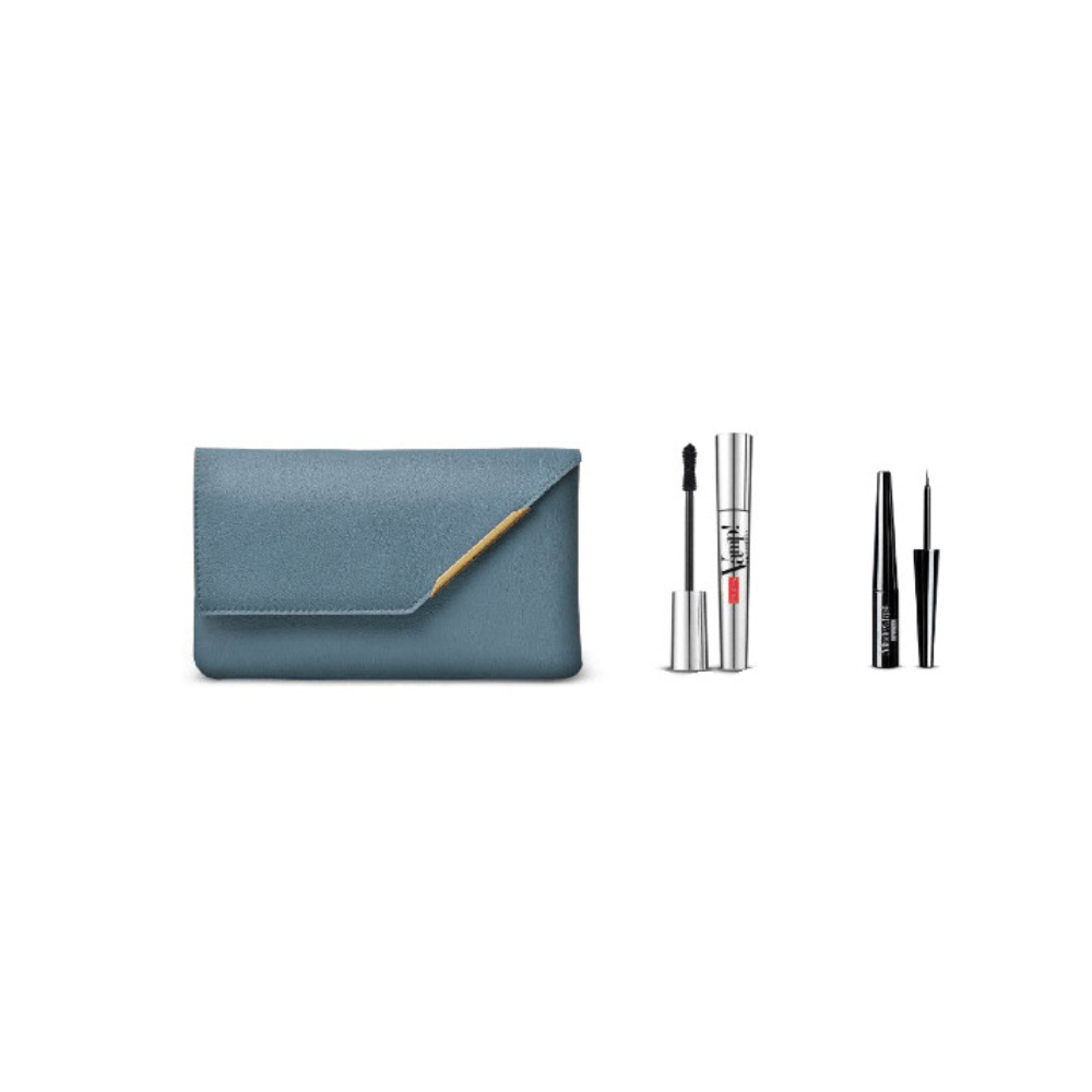 -PUPA CONF. POCHETTE+MASCARA VAMP WATERPROOF+EYELINER MADE TO LAST