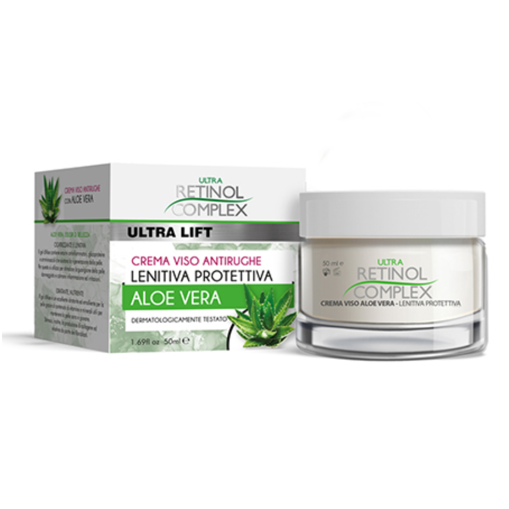 RETINOL COMPLEX CREMA VISO ANTIRUGHE LENITIVA PROTETTIVA ALOE VERA 50ML 125