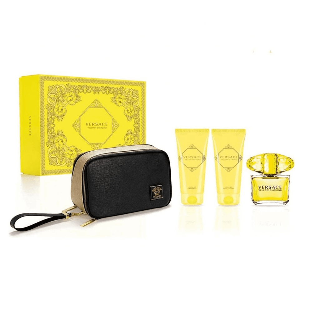 VERSACE YELLOW DIAMOND POUR FEMME CONF. EDT 90ML+BODY LOTION 100ML+SHOWER GEL 100ML + POCHETTE