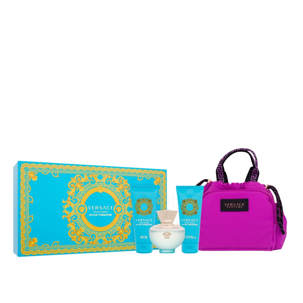 VERSACE DYLAN TURQUOISE POUR FEMME CONF.SHOWER GEL 100ML+BODY GEL 100ML+ EDT100ML+POCHETTE 7021692