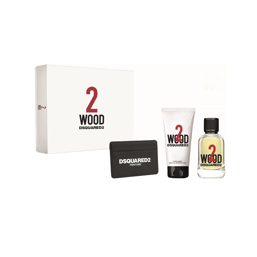 DSQUARED2 WOOD CONF. SHOWER GEL 100ML + EDT 100ML + PORTADOCUMENTI