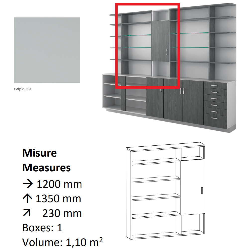 AGV DIFFUSION 436550 PAK PENSILE 6 GREY 031