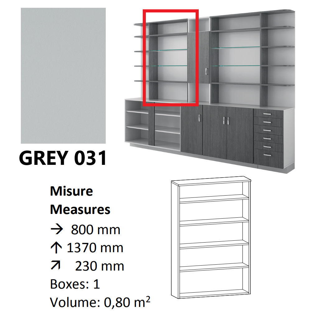 AGV DIFFUSION 436900 PAK PENSILE 10 GREY 031