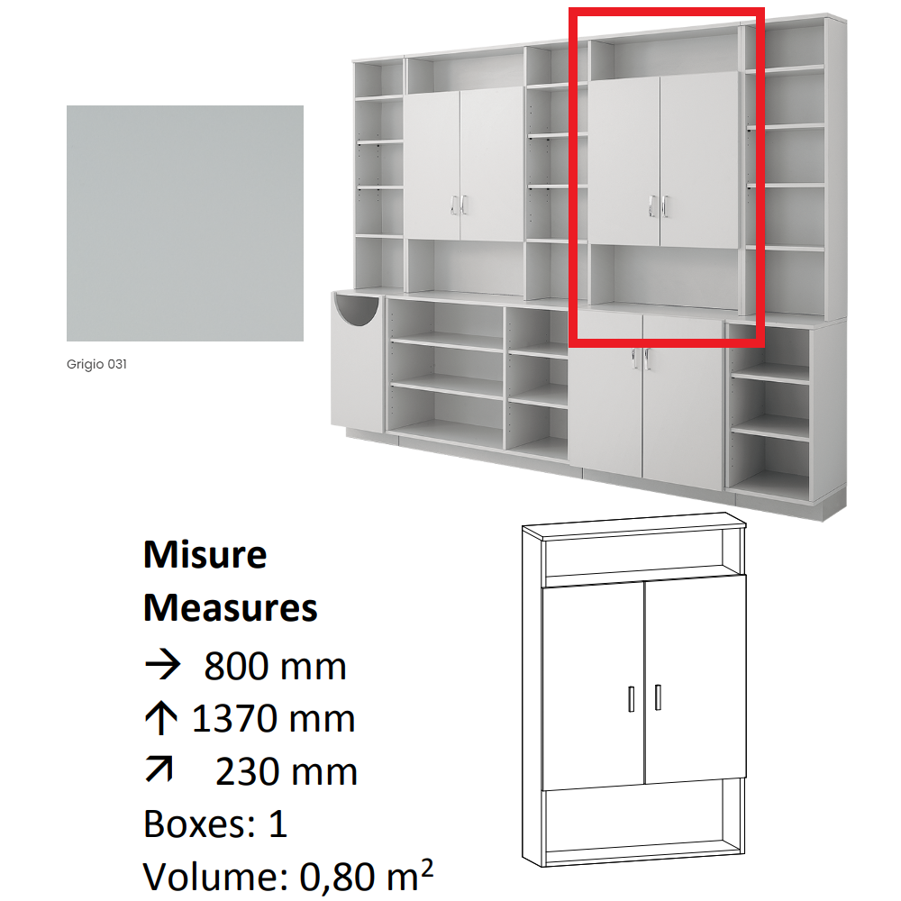 AGV DIFFUSION 437050 PAK PENSILE 11 GREY 031