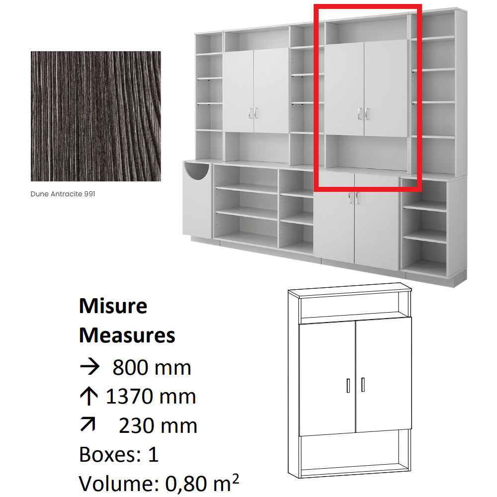 AGV DIFFUSION 437046 PAK PENSILE 11 ANTRACITE 991