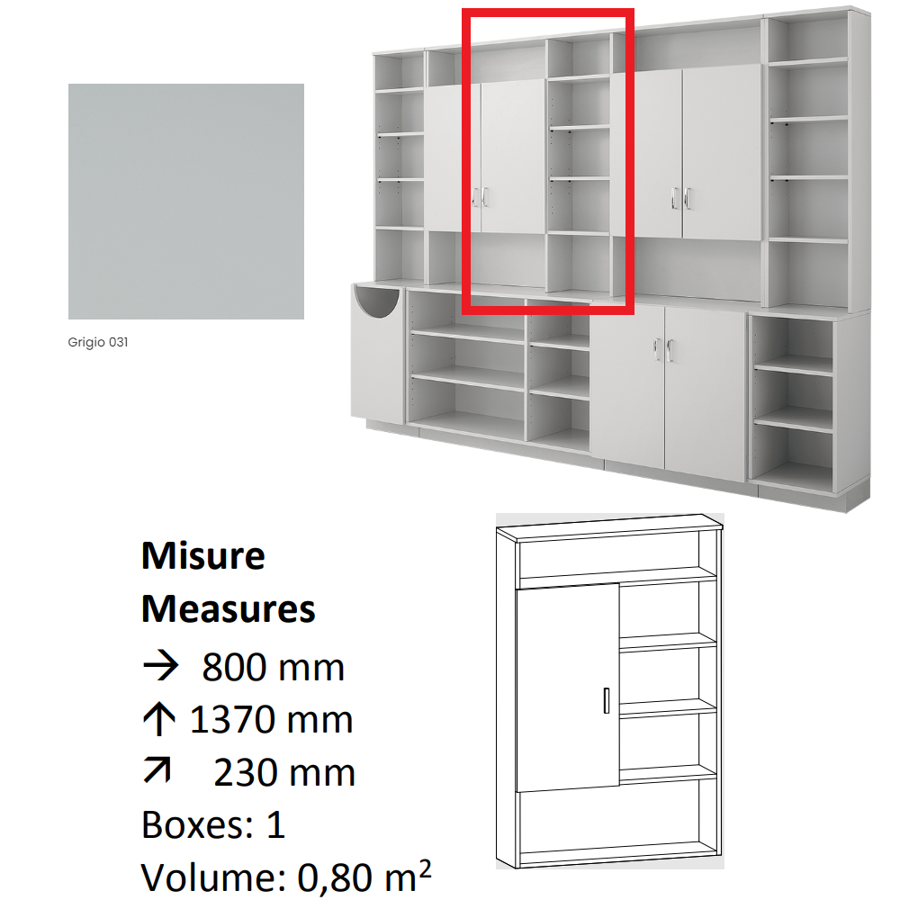 AGV DIFFUSION 437150 PAK PENSILE 12 GREY 031