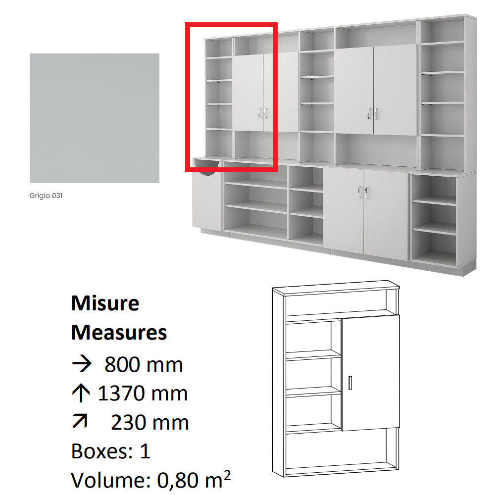 AGV DIFFUSION 437250 PAK PENSILE 13 GREY 031