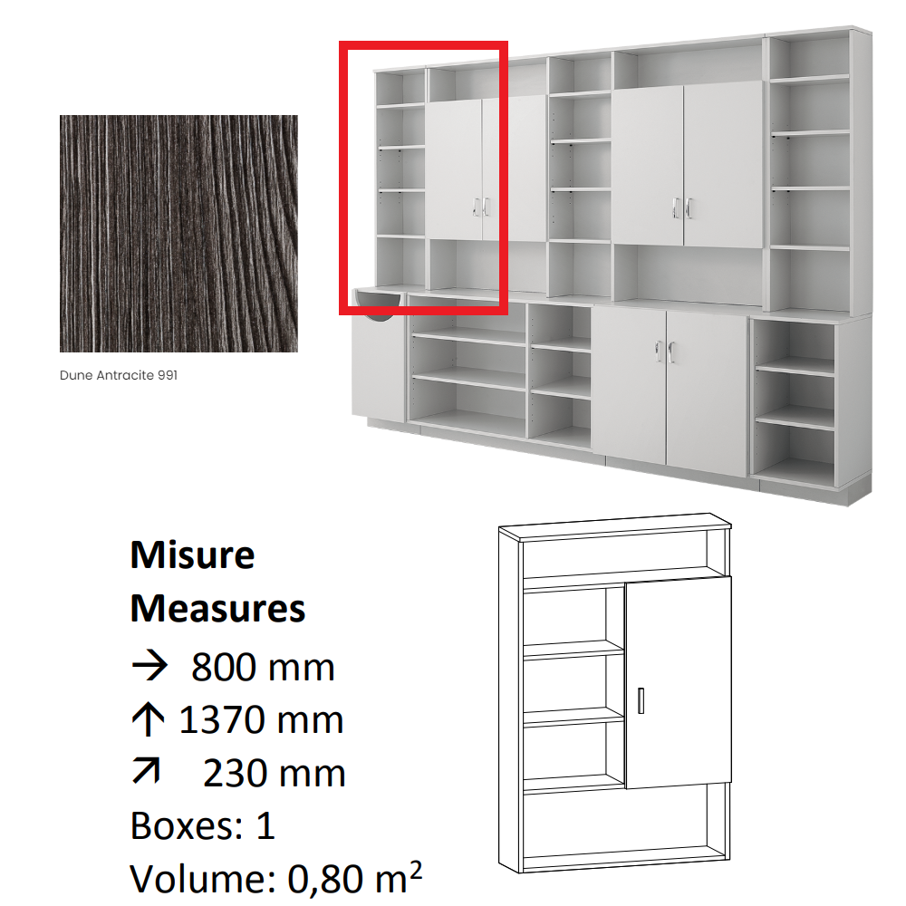AGV DIFFUSION 437246 PAK PENSILE 13 ANTRACITE 991