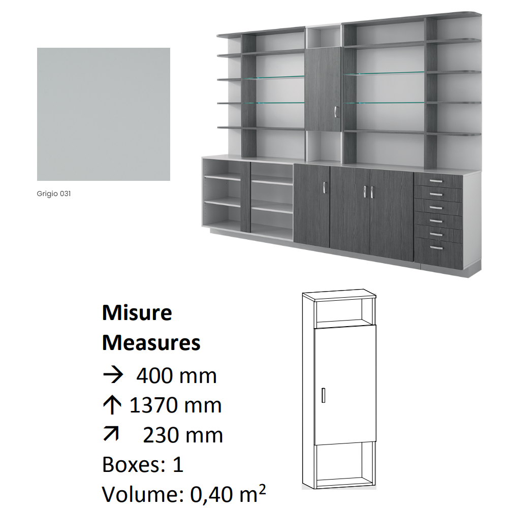 AGV DIFFUSION 437350 PAK PENSILE 14 GREY 031