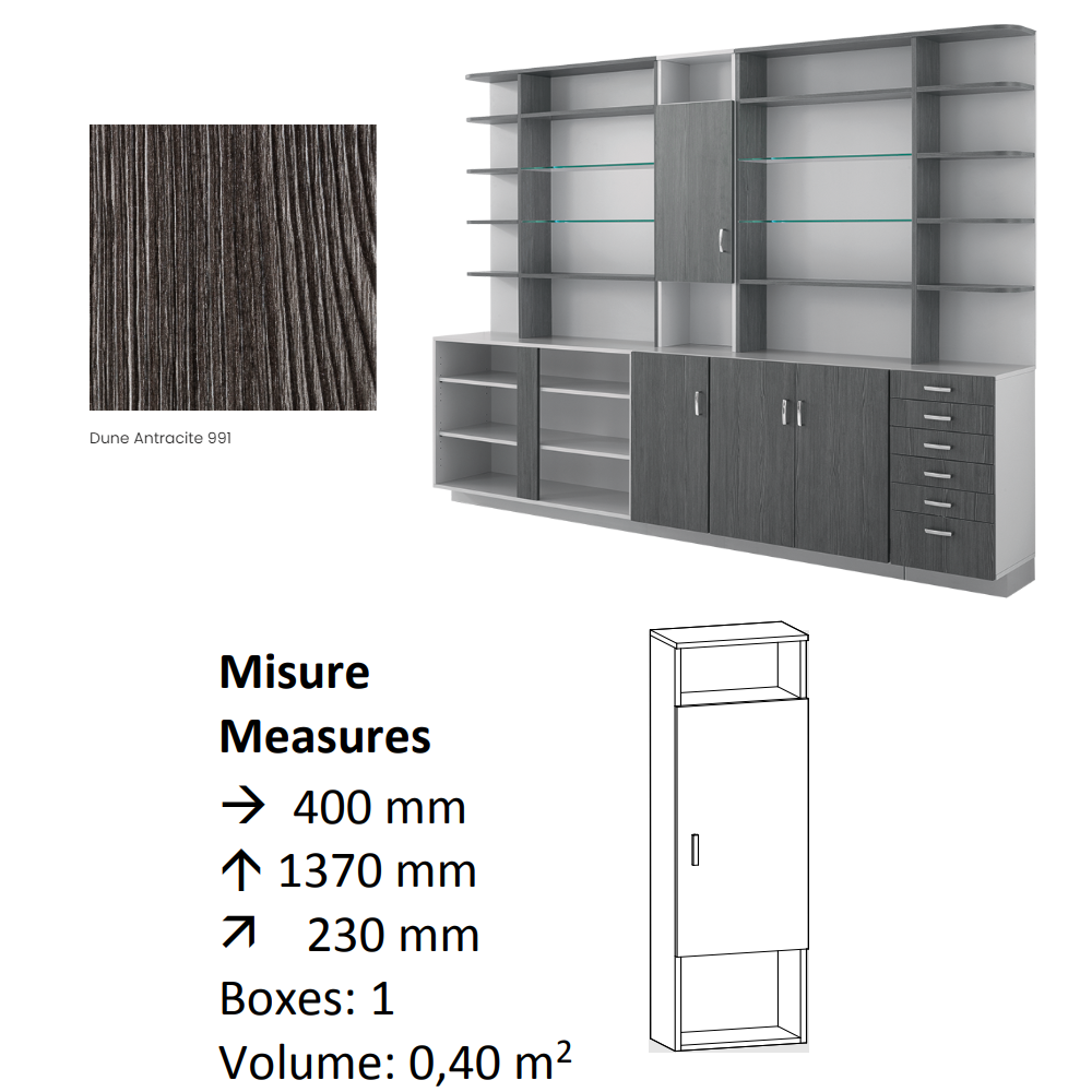 AGV DIFFUSION 437346 PAK PENSILE 14 ANTRACITE 991