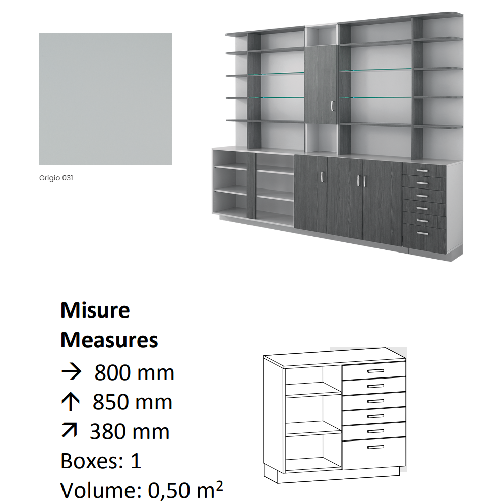 AGV DIFFUSION 432350 PAK BASSO 23 GREY 031